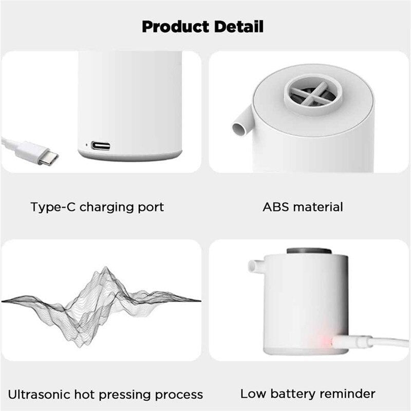 3-in-1 Mini Portable Air Pump with Camping Light 3-in-1 Mini Portable Air Pump with Camping Light